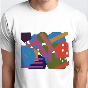 Controlled Chaos tee in white